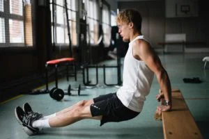 tricep dips- Workouts to gain weight